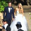 Excusif : Au mariage de l'acteur Aaron Paul et Lauren Parsekian au Cottage Pavilion à Malibu, le 26 mai 2013.