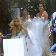 Exclusif - Mariage de l'acteur Aaron Paul et Lauren Parsekian au Cottage Pavilion à Malibu, le 26 mai 2013.