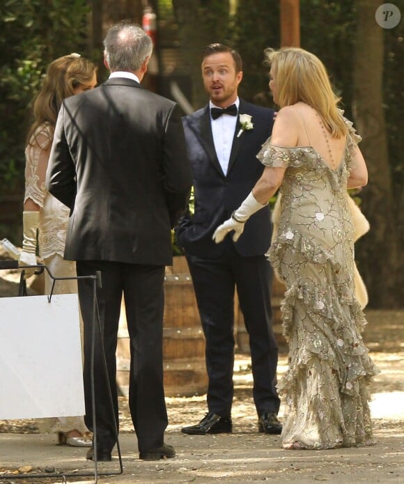 Exclusif - Invités au mariage de l'acteur Aaron Paul et Lauren Parsekian au Cottage Pavilion à Malibu, le 26 mai 2013.