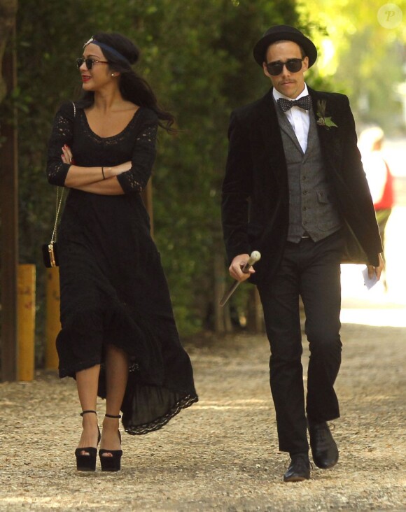 Exclusif - Invités au mariage de l'acteur Aaron Paul et Lauren Parsekian au Cottage Pavilion à Malibu, le 26 mai 2013.