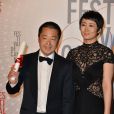 Jia Zhangke, Tao Zhao au dîner des lauréats au Festival de Cannes le 26 mai 2013.