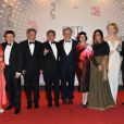 Nicole Kidman, Christoph Waltz, Naomi Kawase, Ang Le, Cristian Mungiu, Vidya Balan, Steven Spielberg, Daniel Auteui, Lynne Ramsay au dîner des lauréats au Festival de Cannes le 26 mai 2013.