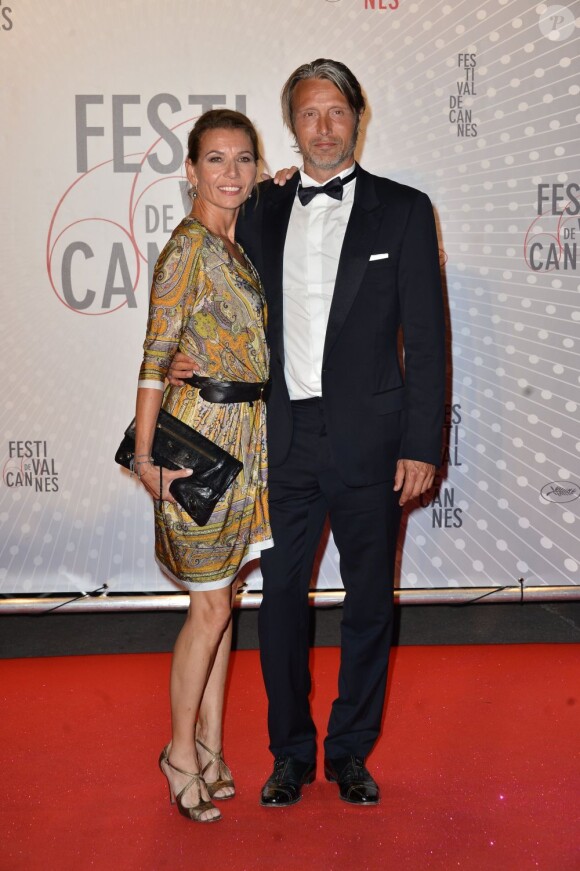 Hanne Jacobsen et son mari Mads Mikkelsen au dîner des lauréats au Festival de Cannes le 26 mai 2013.