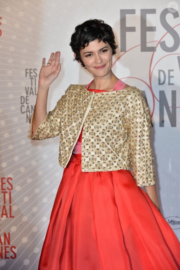 Audrey Tautou au dîner des lauréats au Festival de Cannes le 26 mai 2013.