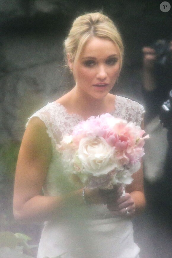 Mariage de la jolie Katrina Bowden et de Ben Jorgensen à New York, le 19 mai 2013. La cérémonie s'est déroulée aux Jardins botaniques de Brooklyn.