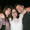 Nana Mouskouri avec ses deux enfants Lenou et Nicolas à Athènes en 2004.