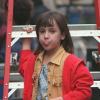 Mara Wilson sur le tournage de Simple Wish à New York le 4 novembre 1996.