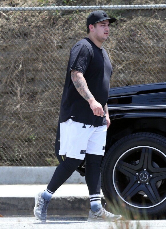 Exclusif - Rob Kardashian fait du sport à Culver City près de Los Angeles, le 15 mai 2013.