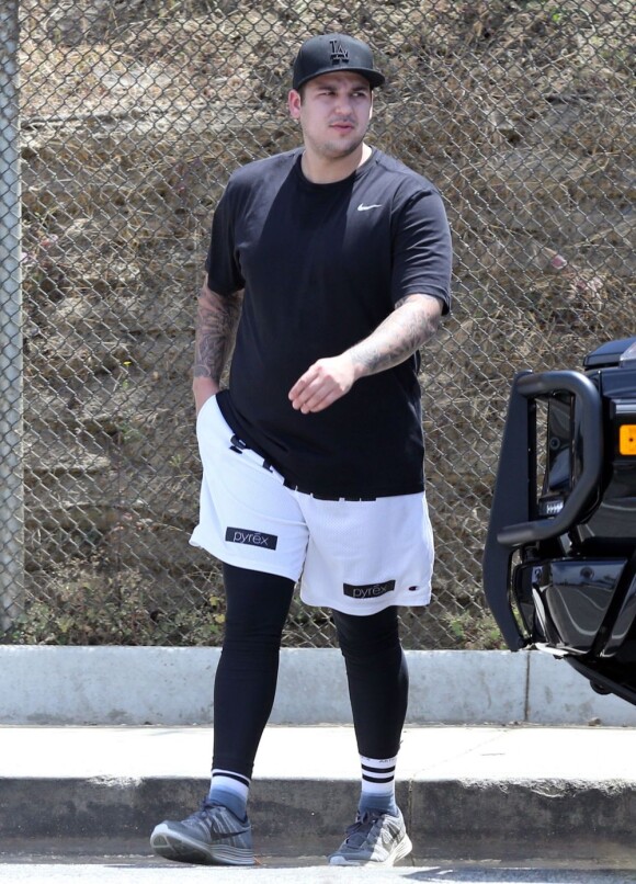 Exclusif - Rob Kardashian, 26 ans, fait du sport à Culver City près de Los Angeles, le 15 mai 2013.