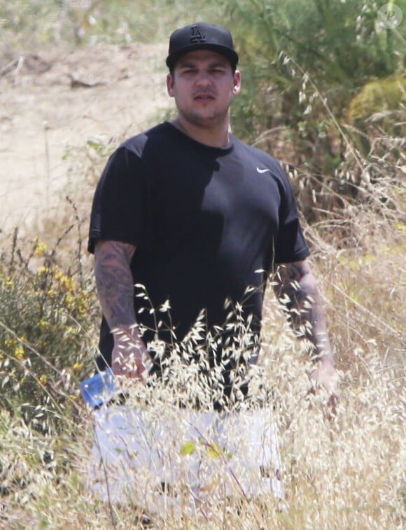 Exclusif - Rob Kardashian, petit frère de Kourtney, Kim et Khloé Kardashian, fait du sport à Culver City près de Los Angeles. Le 15 mai 2013.