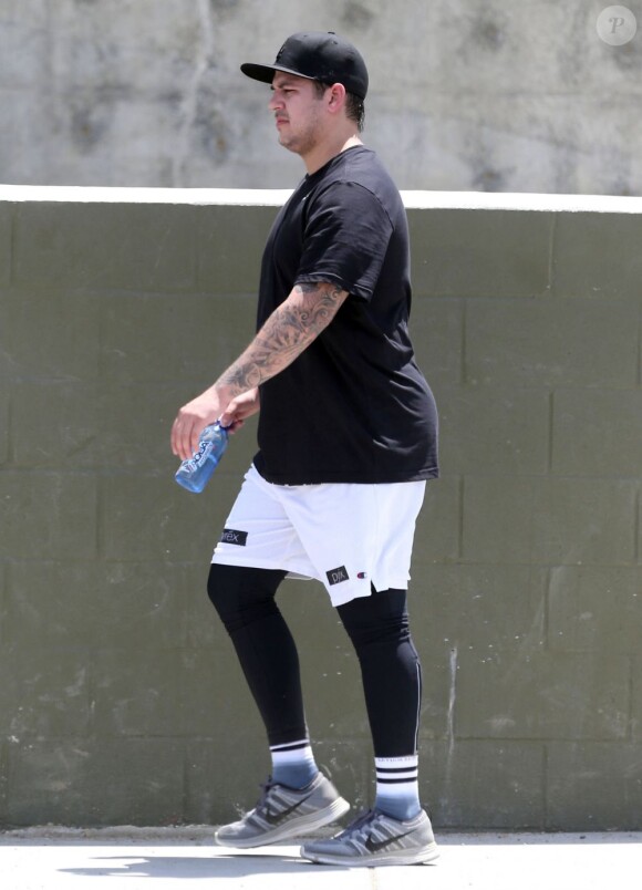 Exclusif - Rob Kardashian fait du sport à Culver City près de Los Angeles, le 15 mai 2013.