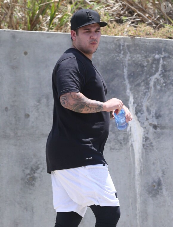 Exclusif - Rob Kardashian fait du sport à Culver City près de Los Angeles, le 15 mai 2013.