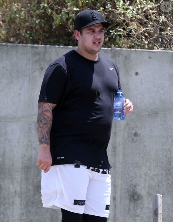 Exclusif - Rob Kardashian fait du sport à Culver City près de Los Angeles, le 15 mai 2013.