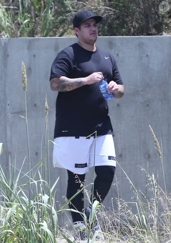 Exclusif - Rob Kardashian fait du sport à Culver City près de Los Angeles, le 15 mai 2013.