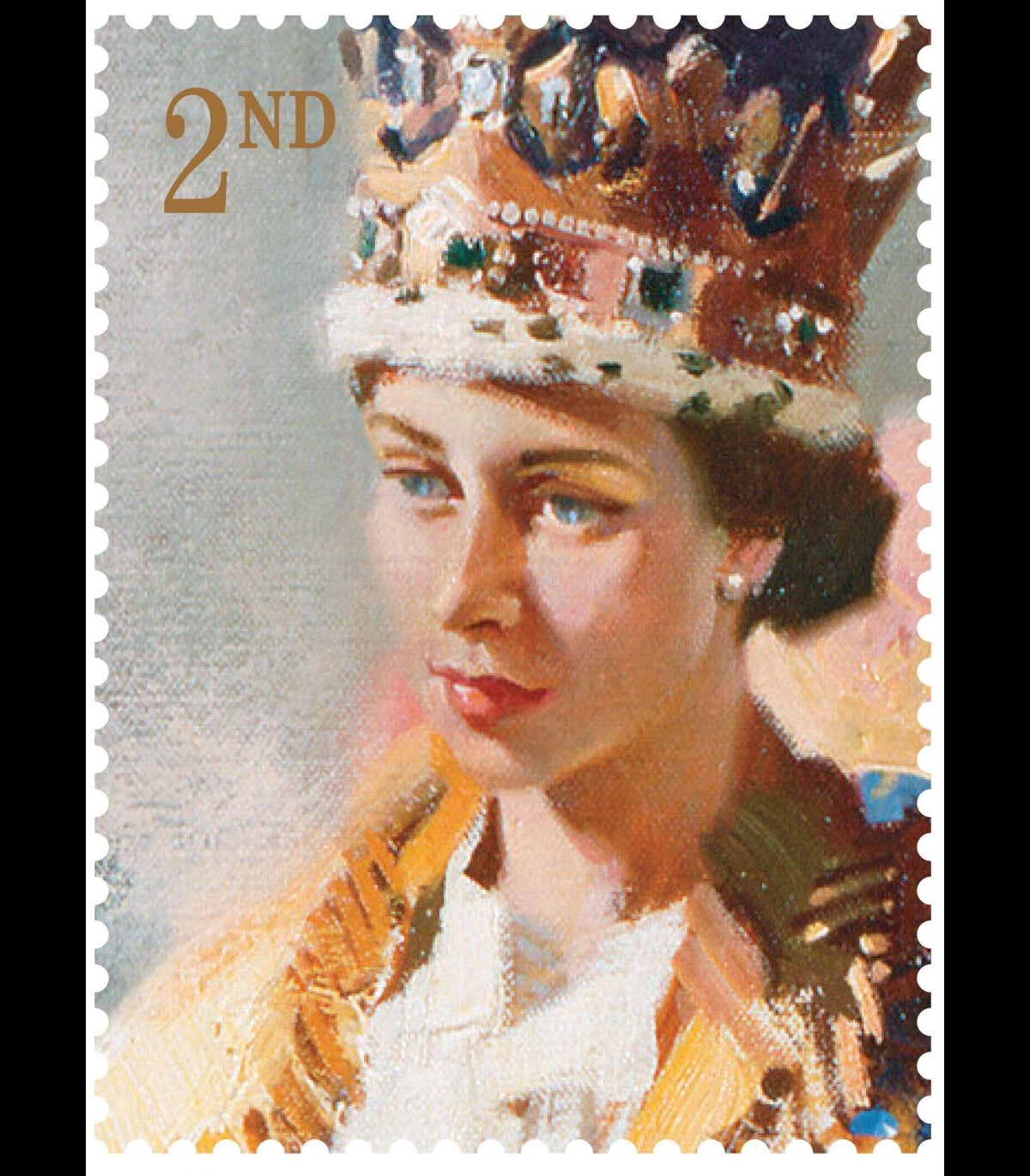 Timbre Royal Photo : Timbre à l'effigie de la reine Elizabeth II, d'après un ...