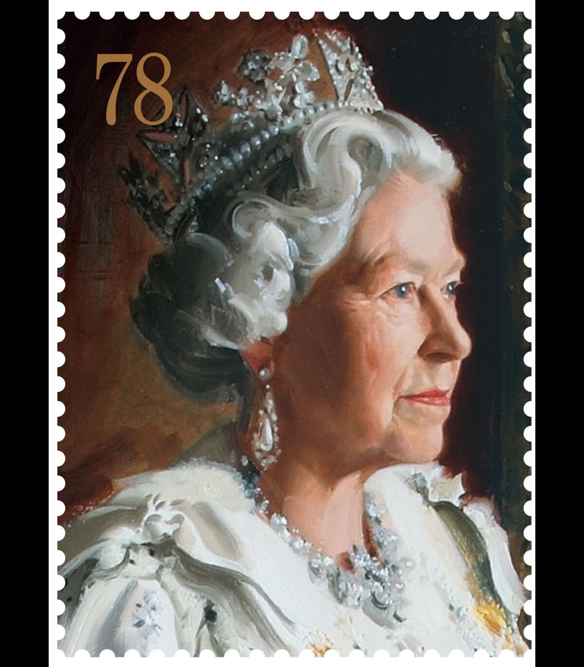 Timbre Royal Photo : Timbre à l'effigie de la reine Elizabeth II, d'après un ...
