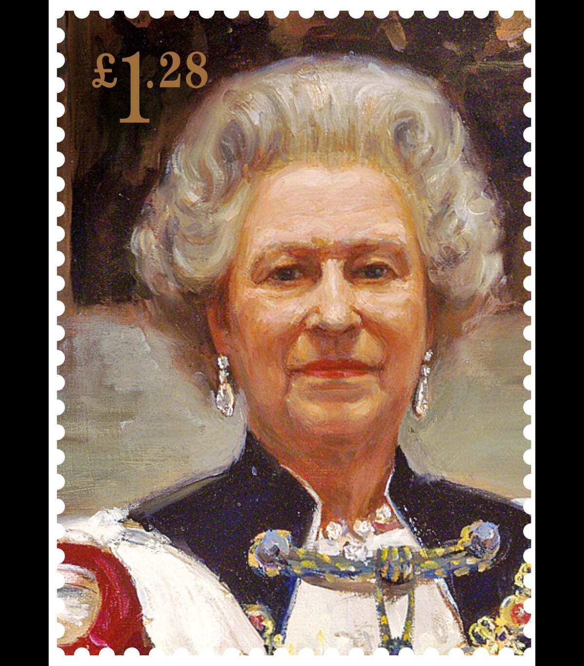 Timbre Royal Photo : Timbre à l'effigie de la reine Elizabeth II, d'après un ...