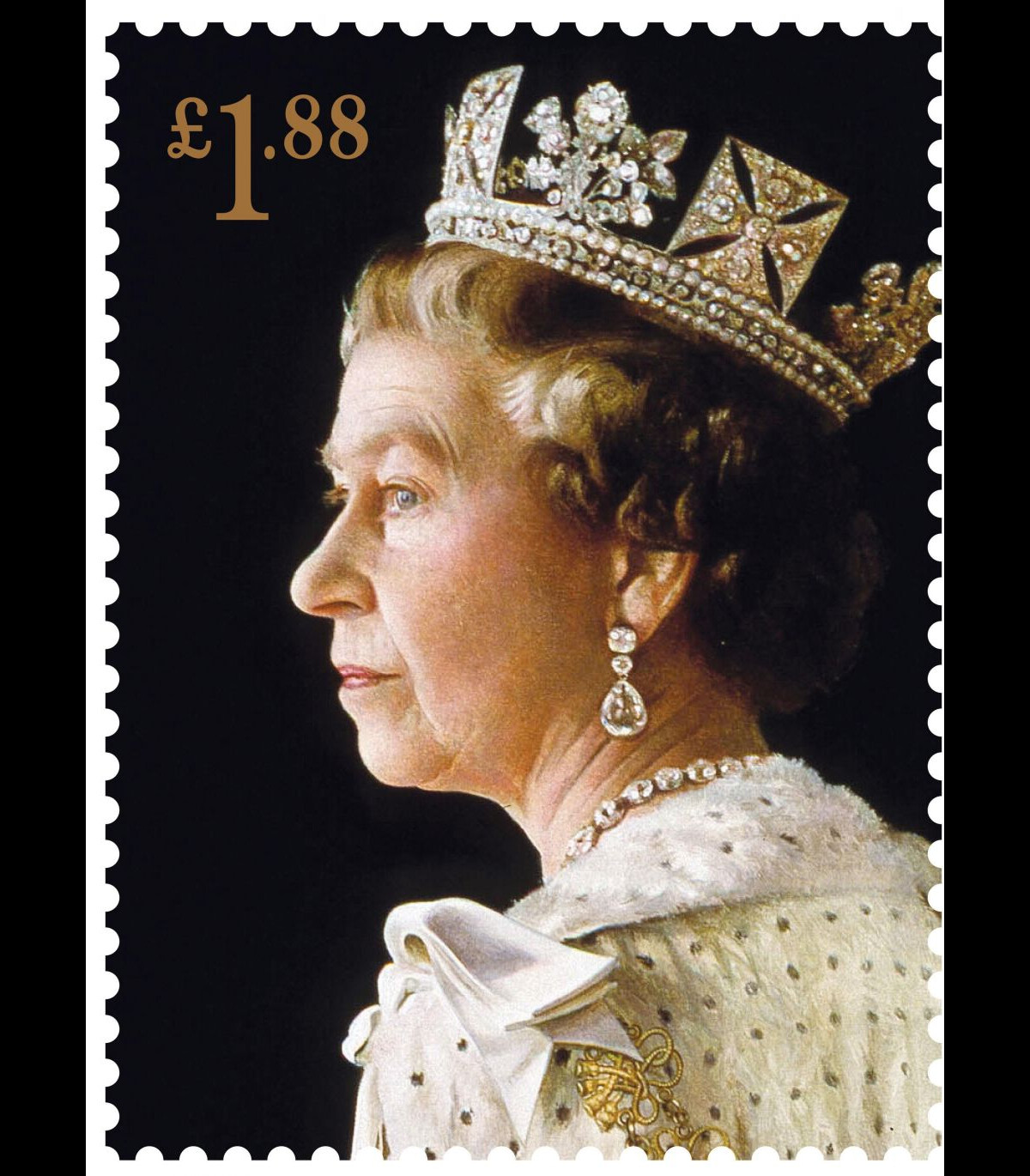 Timbre Royal Photo : Timbre à l'effigie de la reine Elizabeth II, d'après un ...