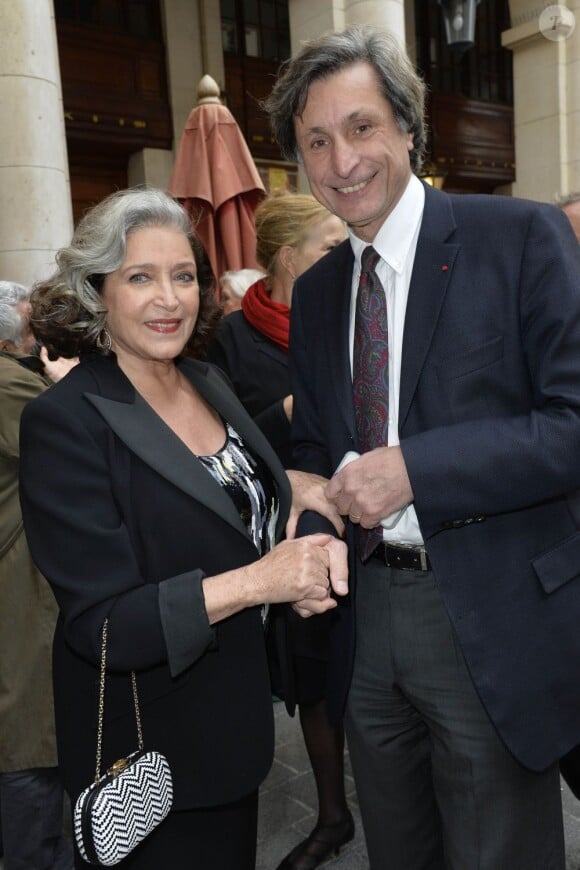 Françoise Fabian et Patrick de Carolis au Théâtre Edouard Vll à Paris le 3 juin 2013.
