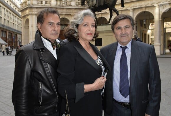 Leonard Cione, Françoise Fabian et Paul Amar au Théâtre Edouard Vll à Paris le 3 juin 2013.