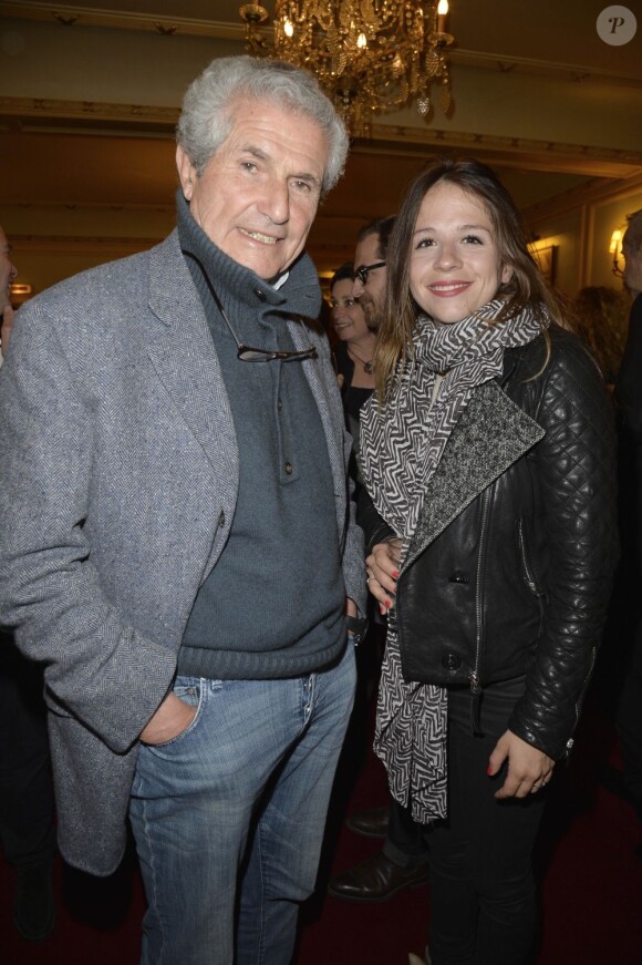 Claude Lelouch et Alexie Ribes au Théâtre Edouard Vll à Paris le 3 juin 2013.