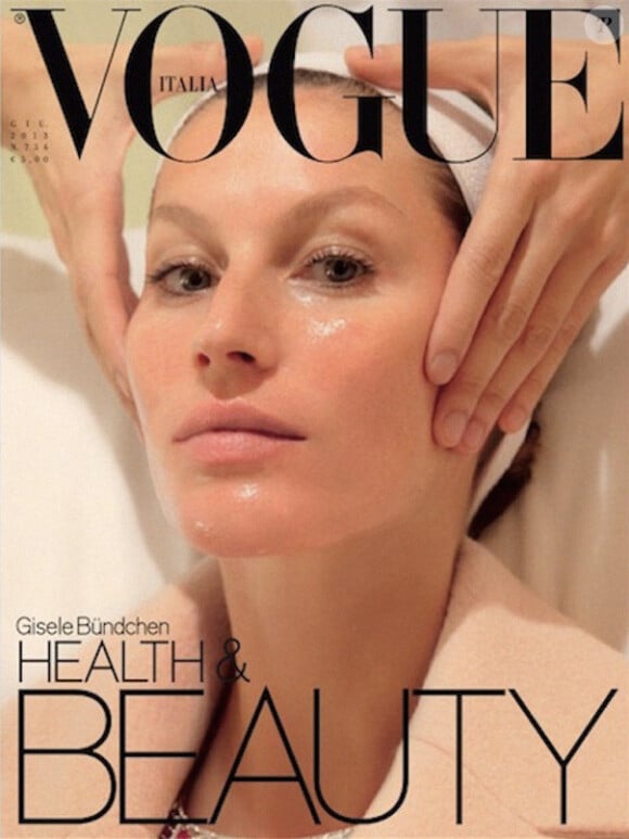 Gisele Bündchen, naturelle devant l'objectif de Steven Meisel pour le magazine Vogue Italia. Juin 2013.