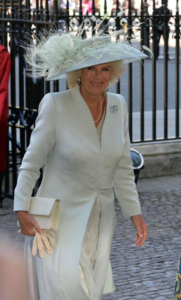 Camilla Parker Bowles au service en l'honneur des 60 ans du couronnement de la reine Elizabeth II, à l'abbaye de Westminster le 4 juin 2013.
