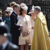 Le prince William et Kate Middleton, enceinte et en Jenny Packham avec un chapeau Jane Taylor, quittant l'abbaye de Westminster après la cérémonie pour les 60 ans du couronnement d'Elizabeth II, le 4 juin 2013 à Londres.