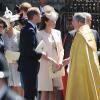 Le prince William et Kate Middleton, enceinte et en Jenny Packham avec un chapeau Jane Taylor, quittant l'abbaye de Westminster après la cérémonie pour les 60 ans du couronnement d'Elizabeth II, le 4 juin 2013 à Londres.