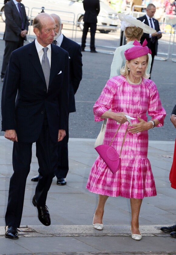 Le duc Edward et la duchesse Katherine de Kent au service en l'honneur des 60 ans du couronnement de la reine Elizabeth II, à l'abbaye de Westminster le 4 juin 2013.