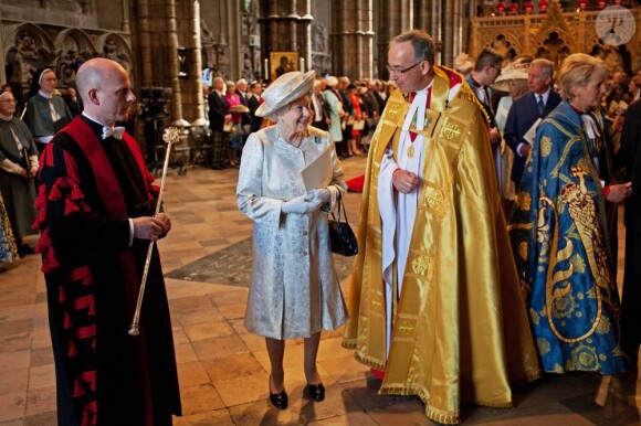 La reine Elizabeth II à l'abbaye de Westminster le 4 juin 2013.