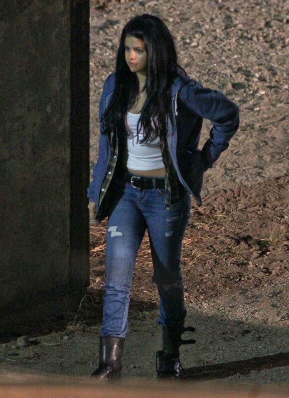 Selena Gomez lookée rebelle sexy sur le tournage de Getaway à Atlanta, le 14 septembre 2012.
