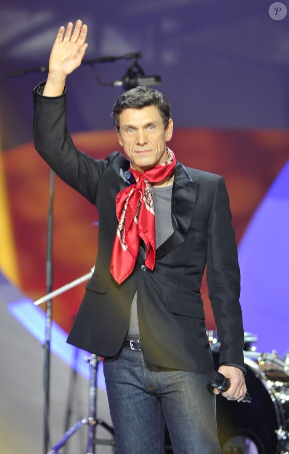Marc Lavoine - 28e édition des Victoires de la Musique au Zénith de Paris le 8 février 2013.