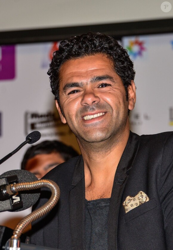 Jamel Debbouze lors de la conférence de presse du Festival du rire de Marrakech, à Marrakech le 8 juin 2013.