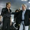 Photos exclusives : Johnny Hallyday a fêté ses 69 ans au Stade de France le 15 juin et donné 3 concerts les 15, 16 et 17 Juin. Alain Delon est monté sur scène pour fêter les 69 ans du Taulier.