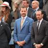Le prince Felipe d'Espagne lors de la finale 100% ibérique de Roland-Garros 2013 entre Rafael Nadal et David Ferrer, le 9 juin 2013 à Paris.