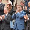 Le prince Felipe d'Espagne lors de la finale 100% ibérique de Roland-Garros 2013 entre Rafael Nadal et David Ferrer, le 9 juin 2013 à Paris.