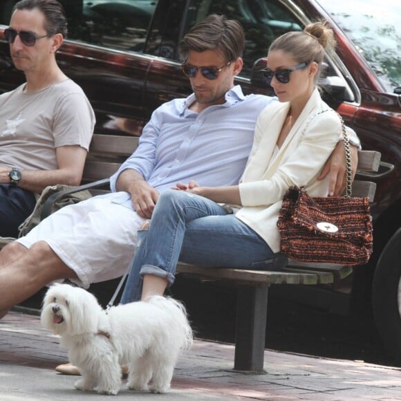 Olivia Palermo et son petit ami Johannes Huebl à New York, le 9 juin 2013.
