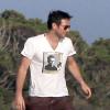 Exclusif - Le joueur de football Frank Lampard passe ses vacances avec sa fiancée Christine à Formentera, le 5 juin 2013.