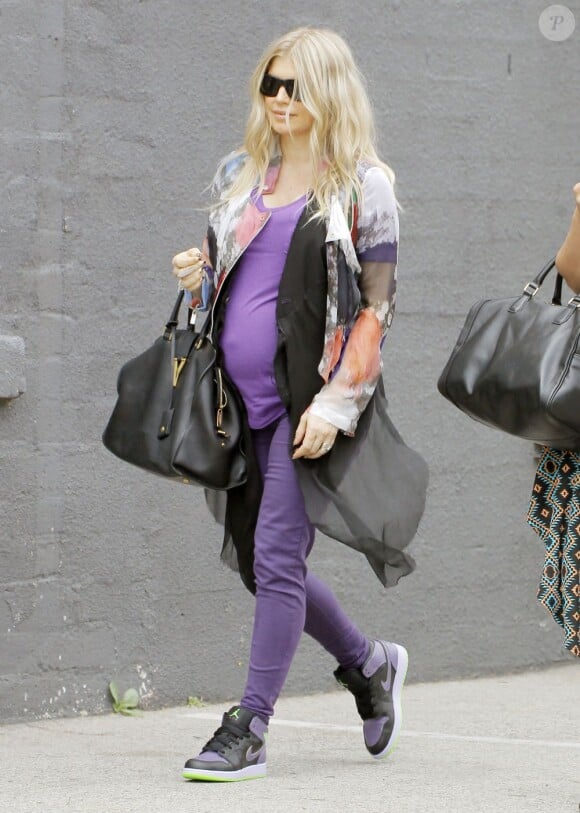 Fergie, enceinte, se rend dans un studio de Santa Monica, le 11 juin 2013.