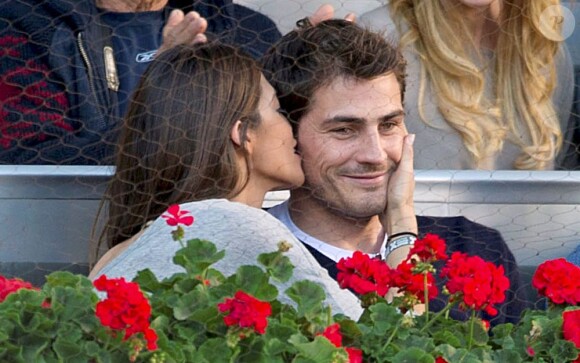 Iker Casillas et sa sublime compagne Sara Carbonero à Madrid, le 8 mai 2011.