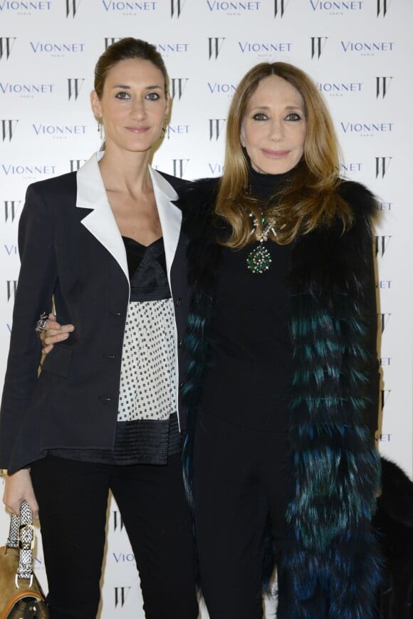 Marisa Berenson et sa fille Starlite Randall Berenson lors d'un cocktail Vionnet pendant la Fashion Week de Milan, le 21 février 2013