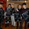 Nicola Sirkis et Indochine recoivent un disque de platine pour l'album Black City Parade, à Paris, le 20 mars 2013.