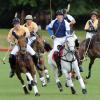Le prince William et le prince Harry disputaient un match de polo, l'Audi International, dans le Gloucestershire le 16 juin 2013
