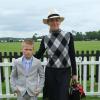 Sharon Stone avec son fils Roan à la Cartier Queen's Cup au Guards Polo Club de Windsor, le 16 juin 2013