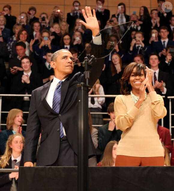 Michell Obama et Barack Obama à Belfast, avant le sommet du G8. Le 17 juin 2013.