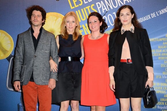 Clément Sibony, Léa Drucker, Cathy Brady et Amira Casar à la soirée "Les Nuits en Or 2013, Le Panorama" organisée dans les locaux de l'UNESCO à Paris, le 17 juin 2013.