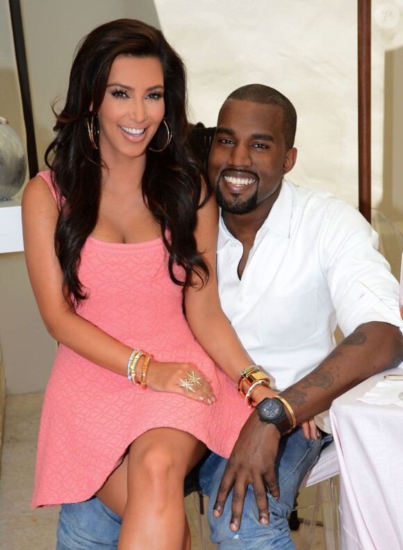 Kim Kardashian et Kanye West à Los Angeles. Mai 2012.