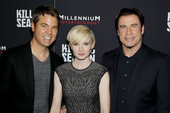 Mark Steven Johnson, Elizabeth Olin et John Travolta à la première de Killing Season à New York, le 20 juin 2013.