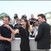 Jean Dujardin, Bérénice Bejo et Michel Hazanavicius lors du Festival de Cannes 2011 et la présentation de The Artist